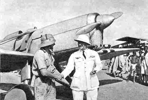 Cukurs greets Captain Marie at Hombori.